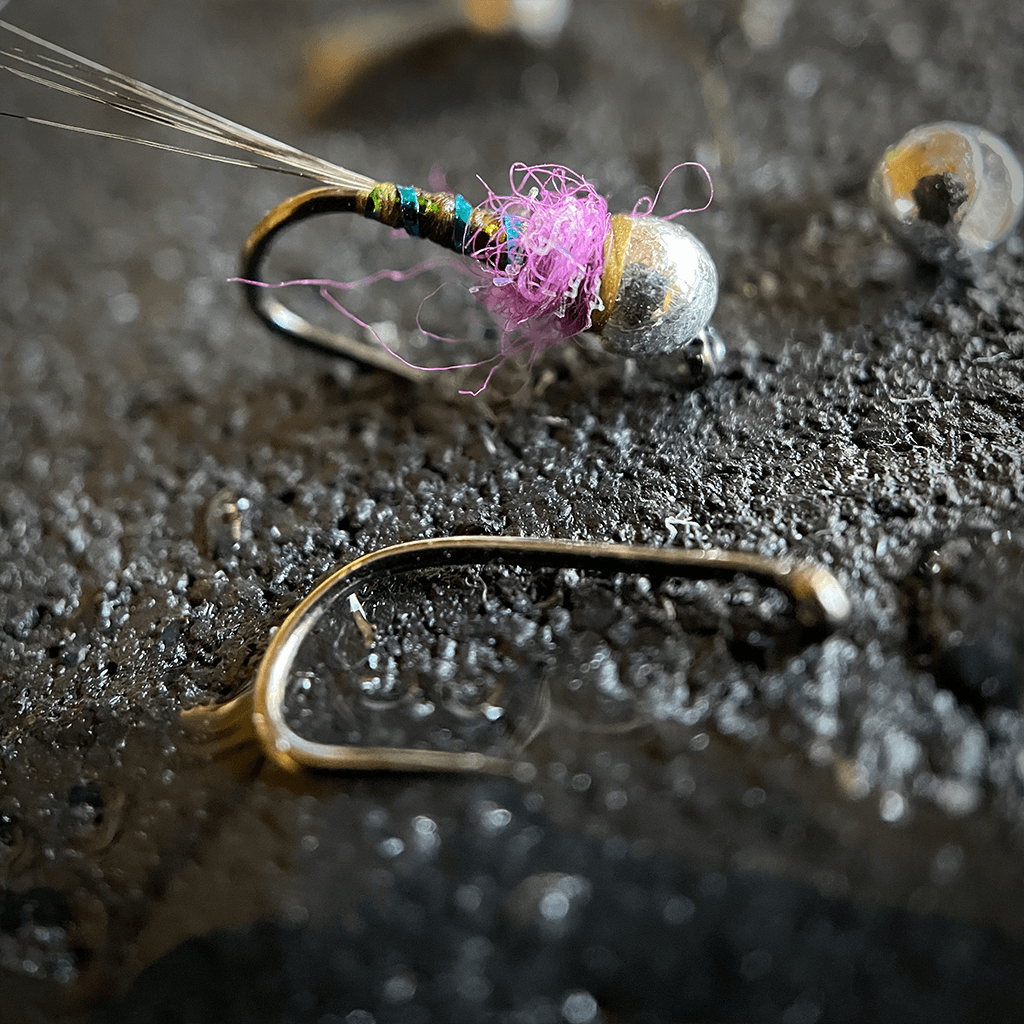 Mavrk Slotted Tungsten Bead Silver Purple