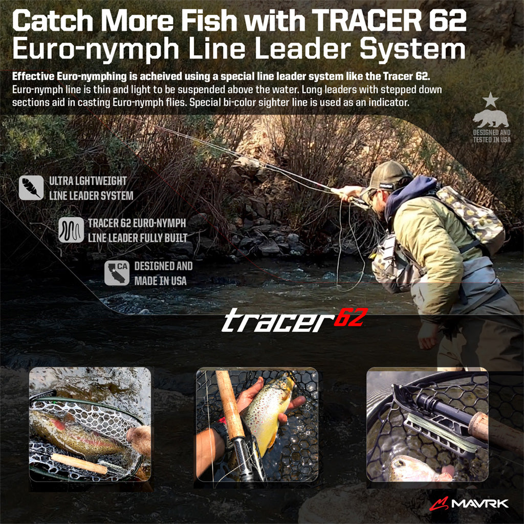 Tracer 62 Nymphing Line Infographic