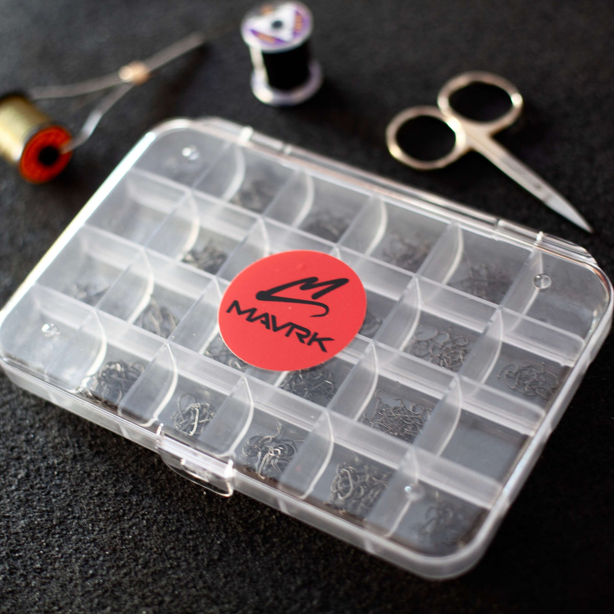 Pro Box 24 - A 24-Slot Fly Tying Organizer:Hooks and Beads Storage Case