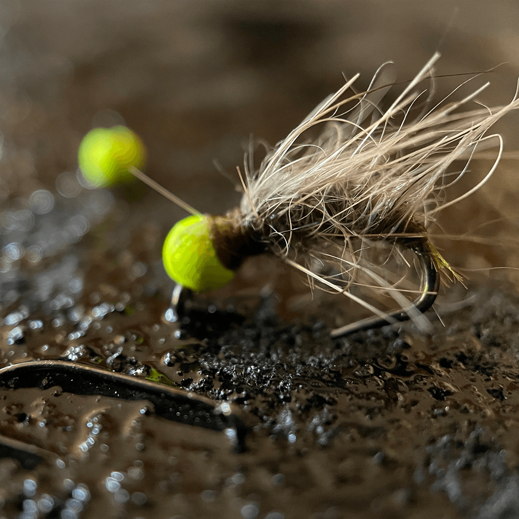 Mavrk Slotted Tungsten Bead Chartreuse Hares Ear