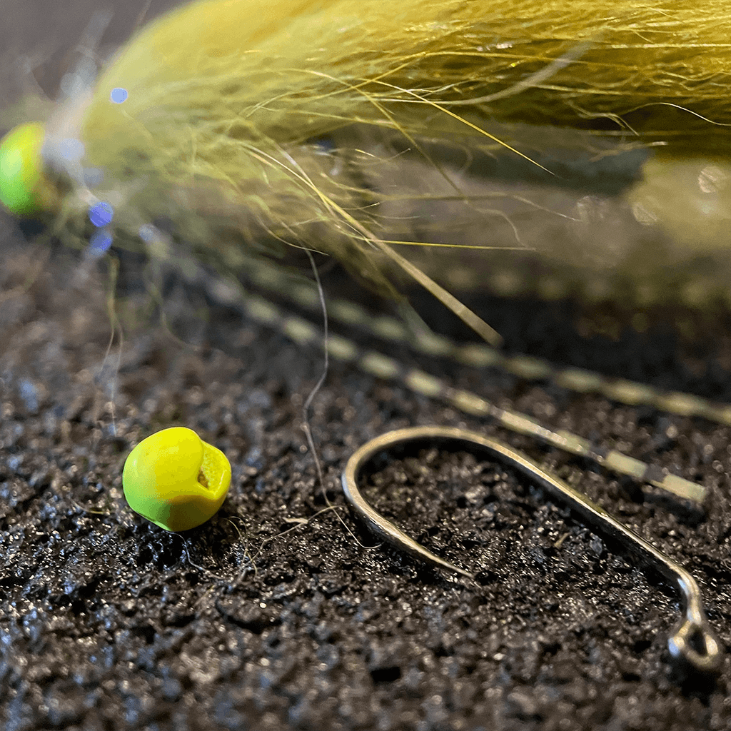 Mavrk Slotted Tungsten Bead Chartreuse Zonker 10