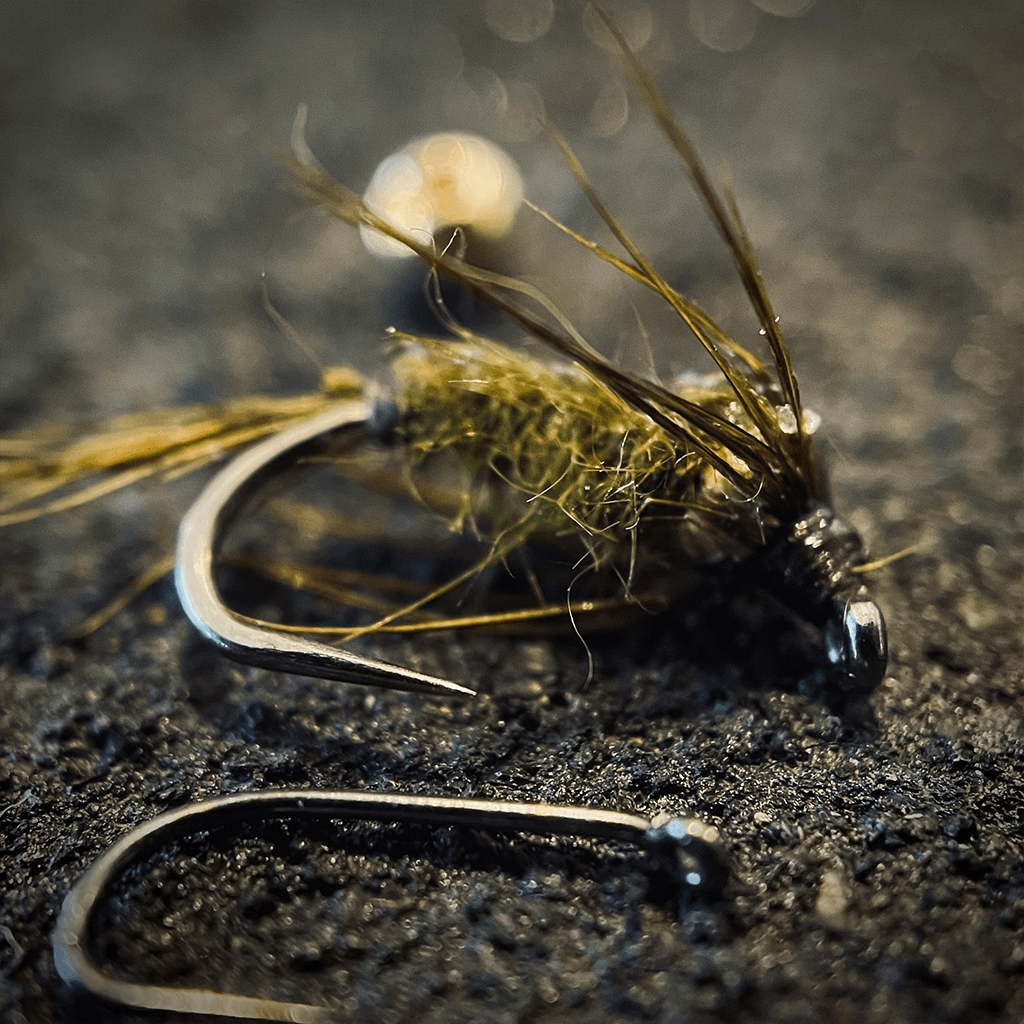 Mavrk Slotted Tungsten Bead Gold Green Drake Nymph