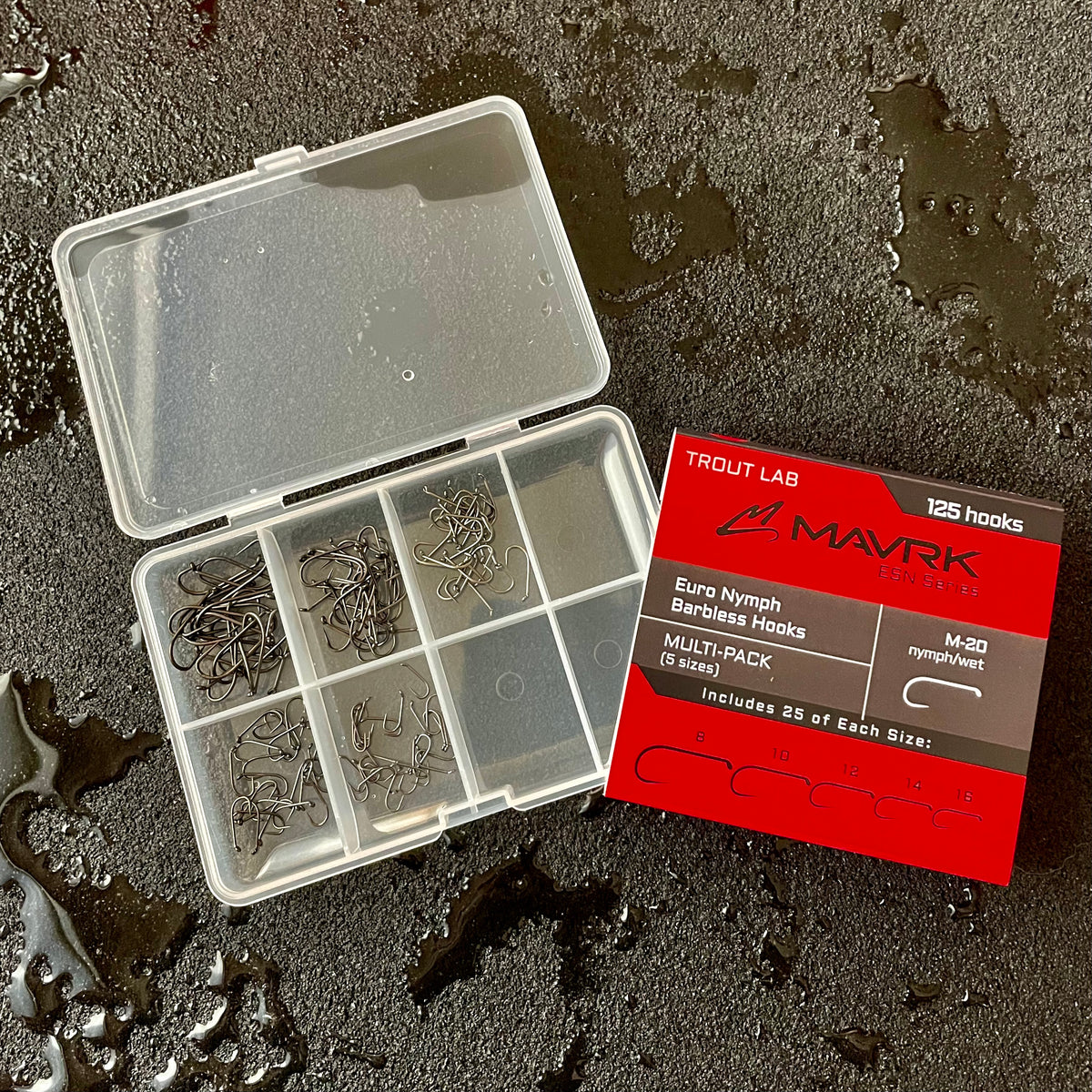Euro Nymph Barbless Hooks (25 pc refill packs or 125 pc Multi Pack)