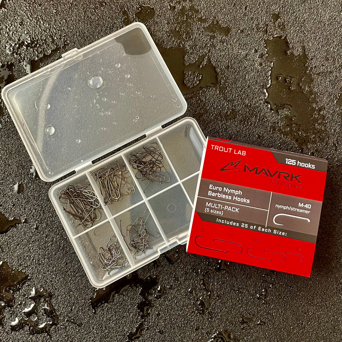 Competition Barbless Hooks (125 pc Multi-Pack) M20 Wet/Nymph Hook Competition Barbless Hooks (125 pc Multi-Pack) M20 Wet/Nymph Hook